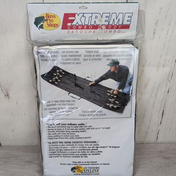 Bass Pro Shops Extreme Combo Caddy Rod and Reel Carrier Fishing Case Black New - Picture 1 of 10